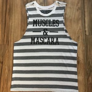 Muscles and mascara tank